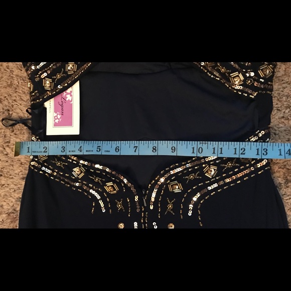 Adrianna Papell Beaded Criss-cross Spray Back 👗 - Picture 8 of 8